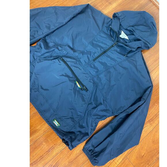 VTG 90s Men L.L. Bean 1/2 zip nylon lightweight anorak pullover windbreaker XL - Picture 2 of 5